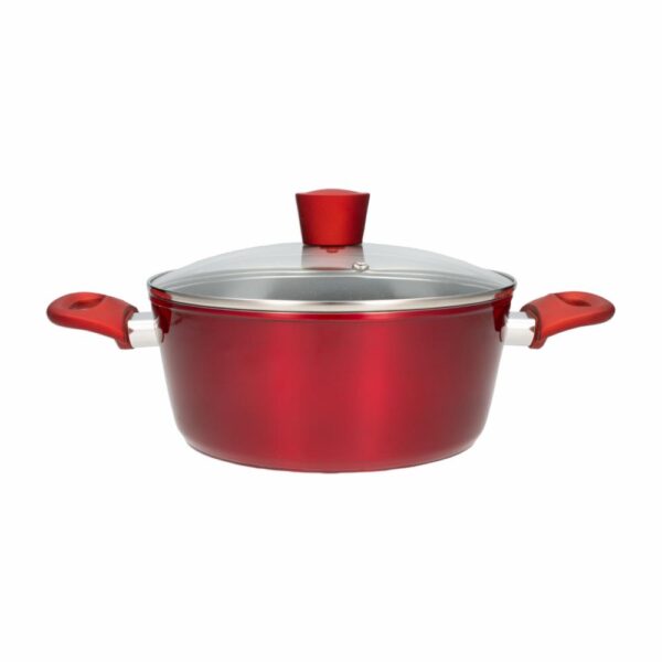 Olla Forjada Para Inducción Color Rojo Brillante SUPERMAXI 24 Cm