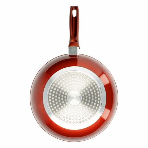 Wok De Induccion Forjado Rojo Brillante SUPERMAXI Unidad - Imagen 2