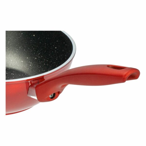 Wok De Induccion Forjado Rojo Brillante SUPERMAXI Unidad - Imagen 3