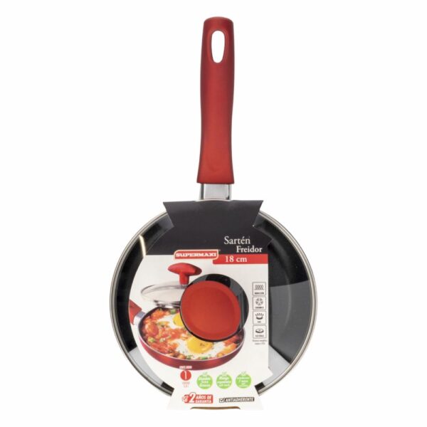 Freidora De Huevos Rojo Brillante De Induccion SUPERMAXI Unidad - Imagen 4