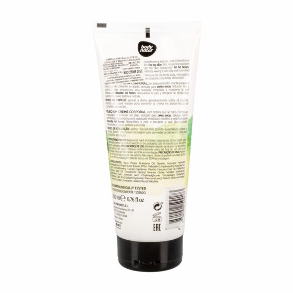 Crema Corporal Nutritiva Con Aceite De Aguacate BODY NATUR 200 Ml - Imagen 2