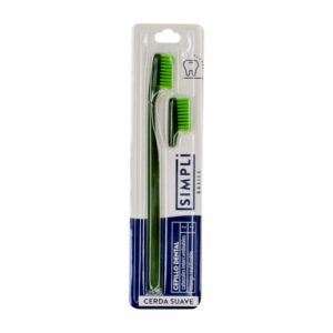 Cepillo Dental Cerdas Suaves Cabeza Intercambiable +1 Cabezas De Repuesto SIMPLI 1 Pack