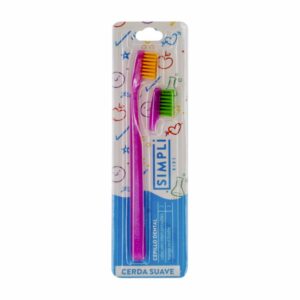 Cepillo Dental Infantil Cerdas Suaves Cabeza Intercambiable +1 Cabezas De Repuesto SIMPLI 1 Pack