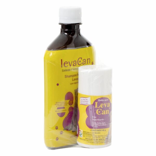 Pack De Limpieza De Shampoo Más Baño Seco Para Mascota LEVA CAN Pack (350Cc+60G) - Imagen 2