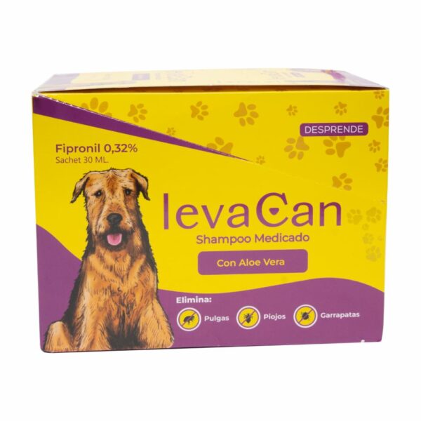 Shampoo Medicado Levacan Fipronil Sachet X 26 LEVA CAN 780 ml
