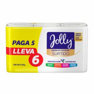 Jabón De Tocador Sixpack Surtido Pague 5 Lleve 6 JOLLY 6 X100 G
