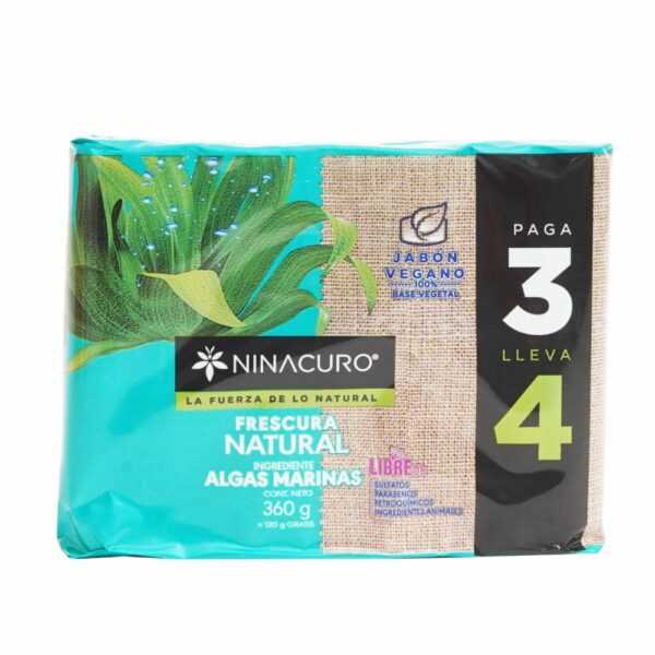 Jabón De Tocador Algas Marinas Frescura Natural NINACURO 360 G
