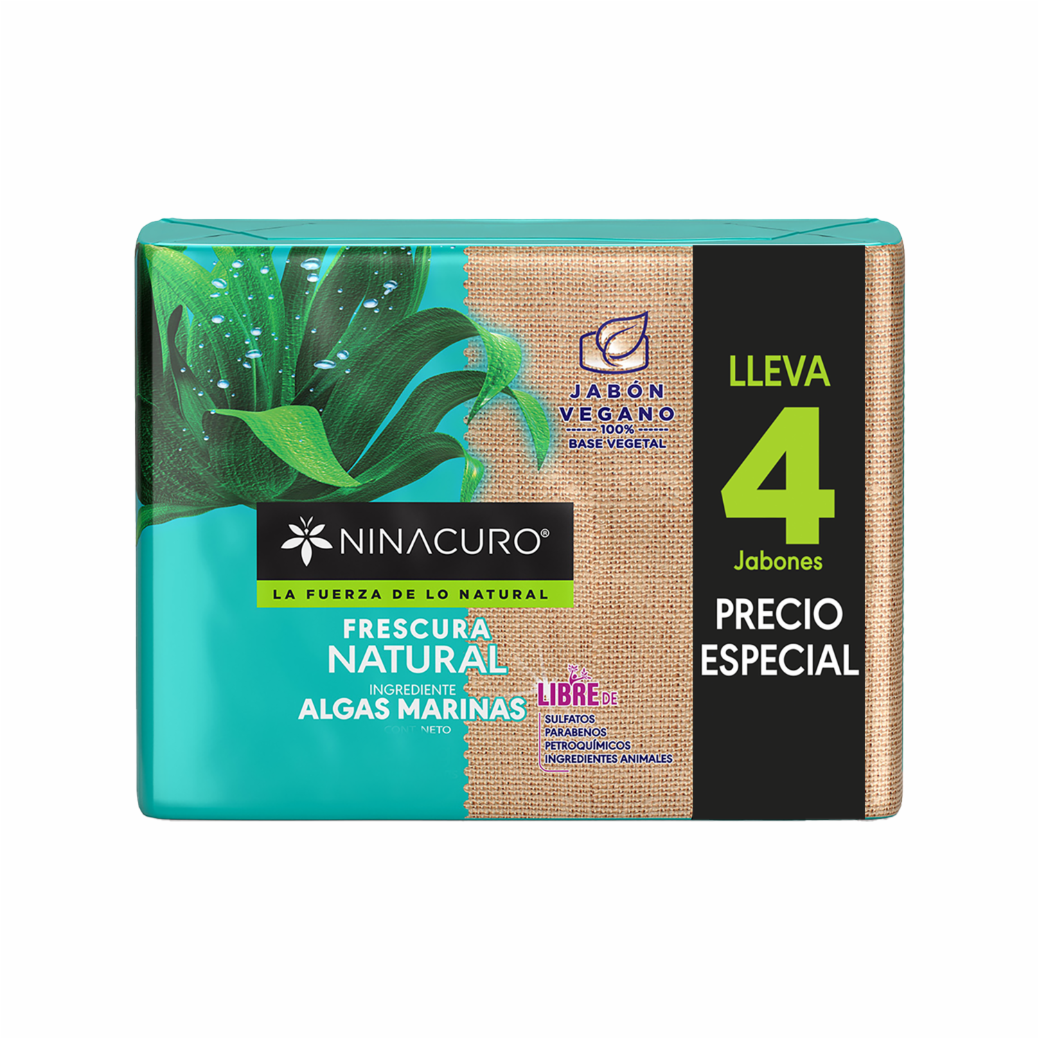 Jabón De Tocador Algas Marinas Frescura Natural NINACURO 360 G - Imagen 2