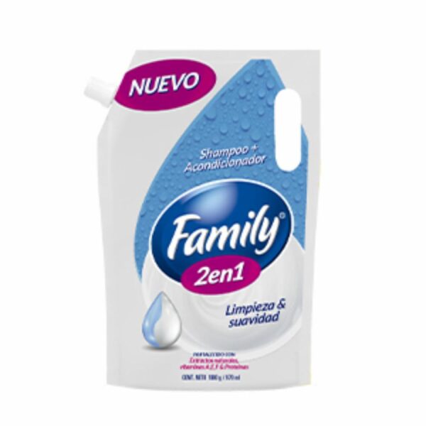 Pack 2en1 Shampoo+acondicionador Limpieza Y Suavidad Doypack FAMILY 970 Ml