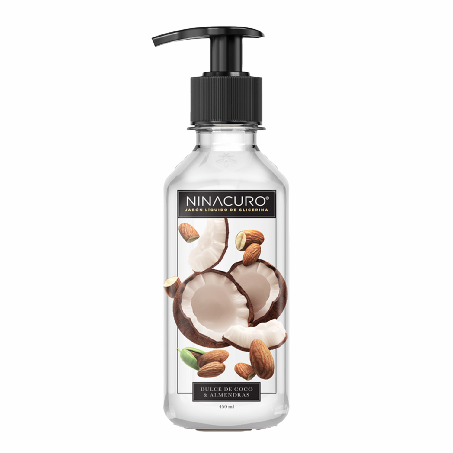 Jabón De Tocador Líquido Dulce De Coco Y Almendras NINACURO 450 Ml - Imagen 2