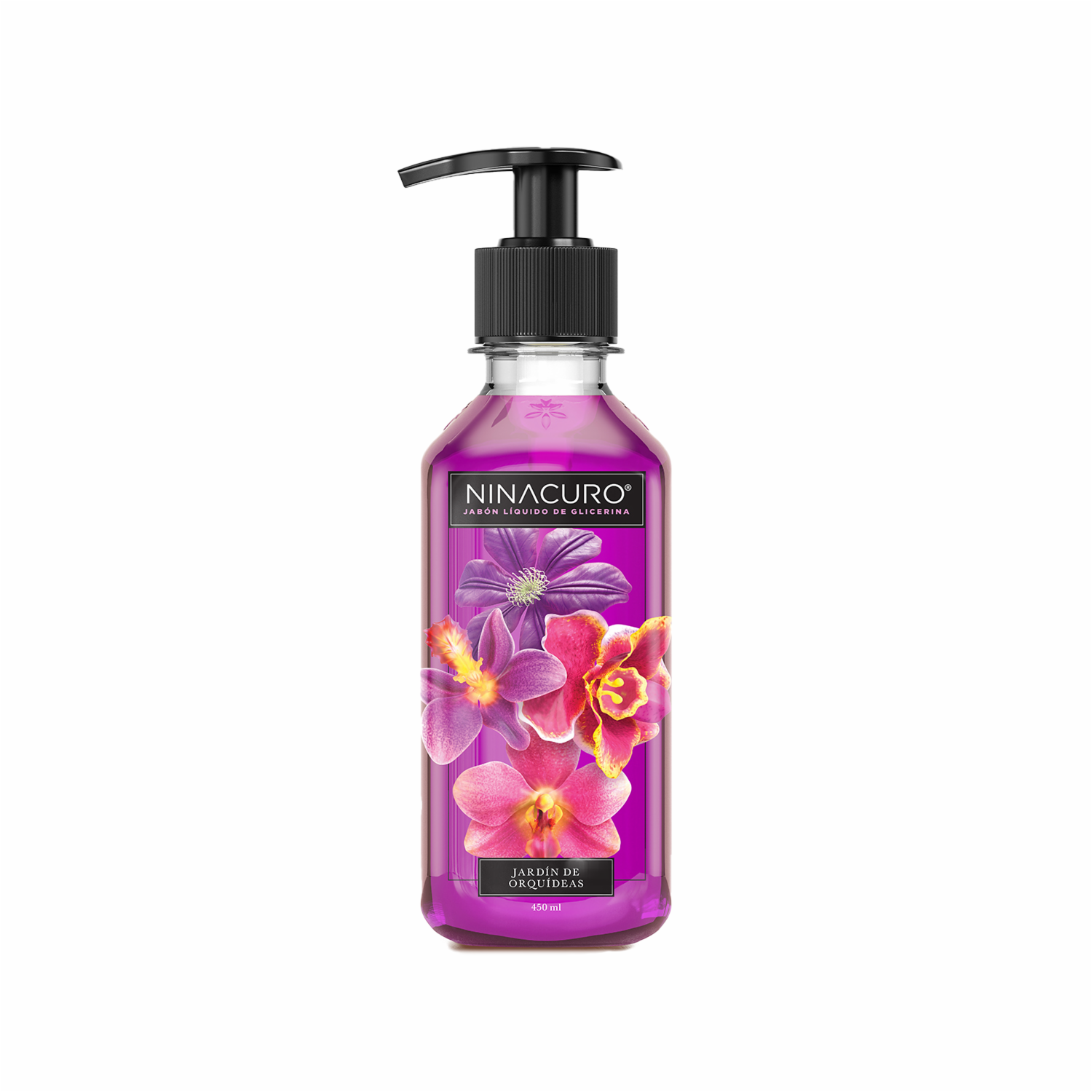 Jabón De Tocador Líquido Jardín De Orquídeas NINACURO 450 Ml - Imagen 2
