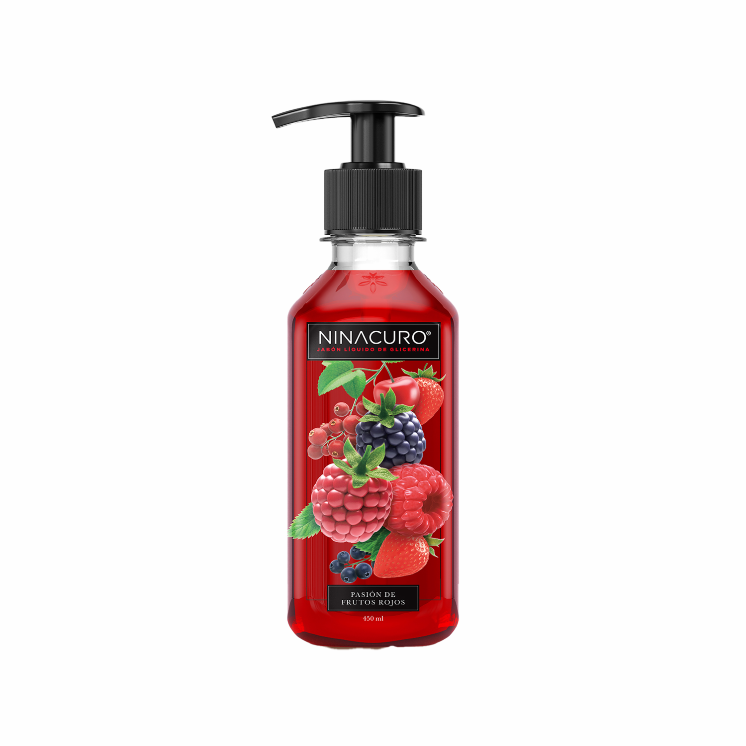Jabón De Tocador Líquido Pasión De Frutos Rojos NINACURO 450 Ml - Imagen 2