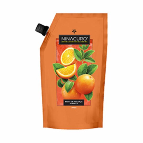 Jabón De Tocador Líquido Brisa Naranja Y Menta NINACURO 500 Ml
