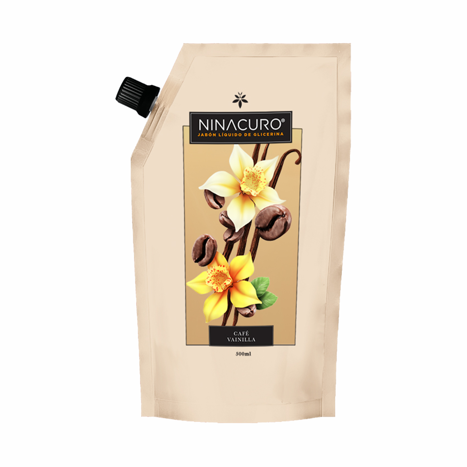 Jabón De Tocador Líquido Café Y Vainilla NINACURO 500 Ml - Imagen 2