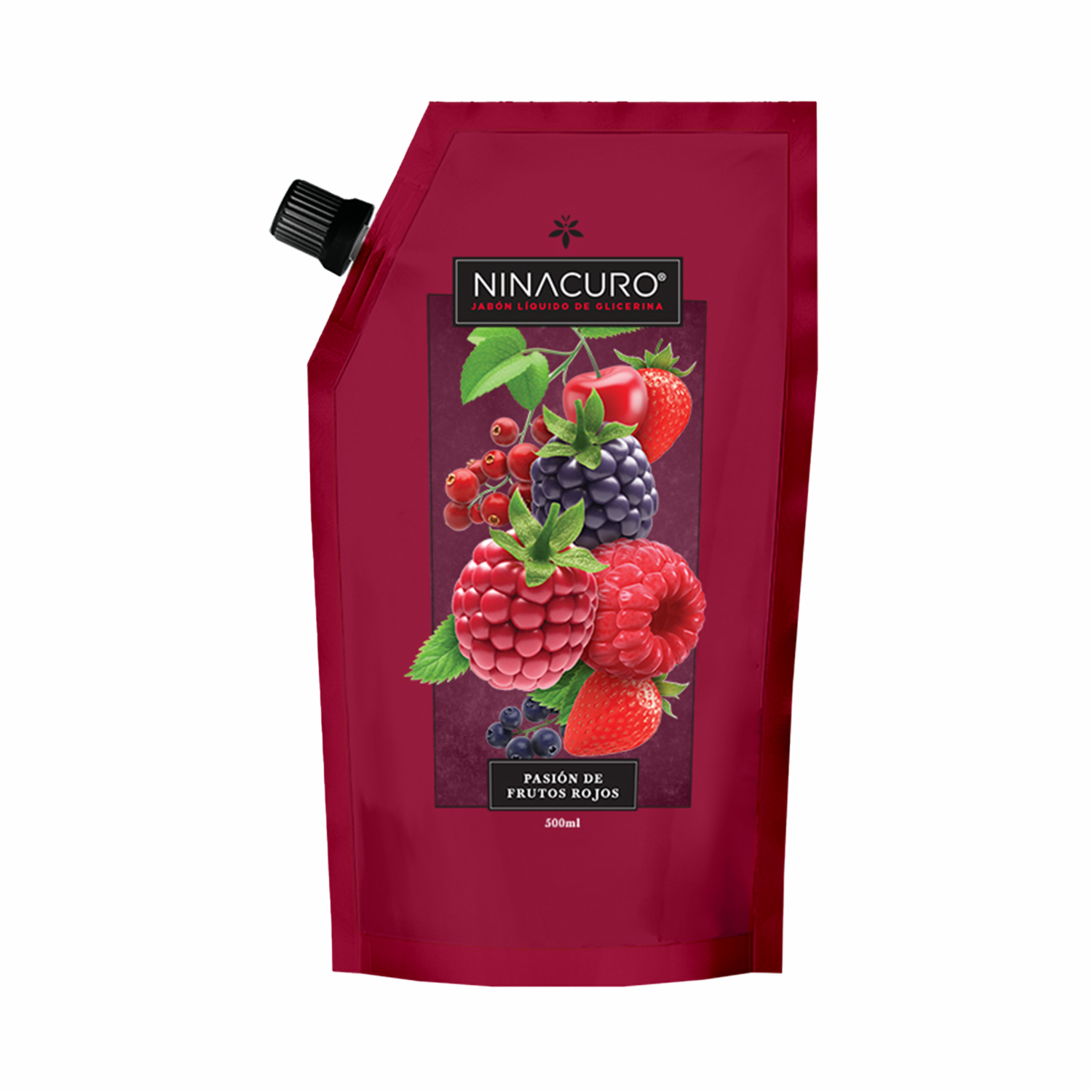 Jabón De Tocador Líquido Pasión De Frutos Rojos NINACURO 500 Ml - Imagen 2