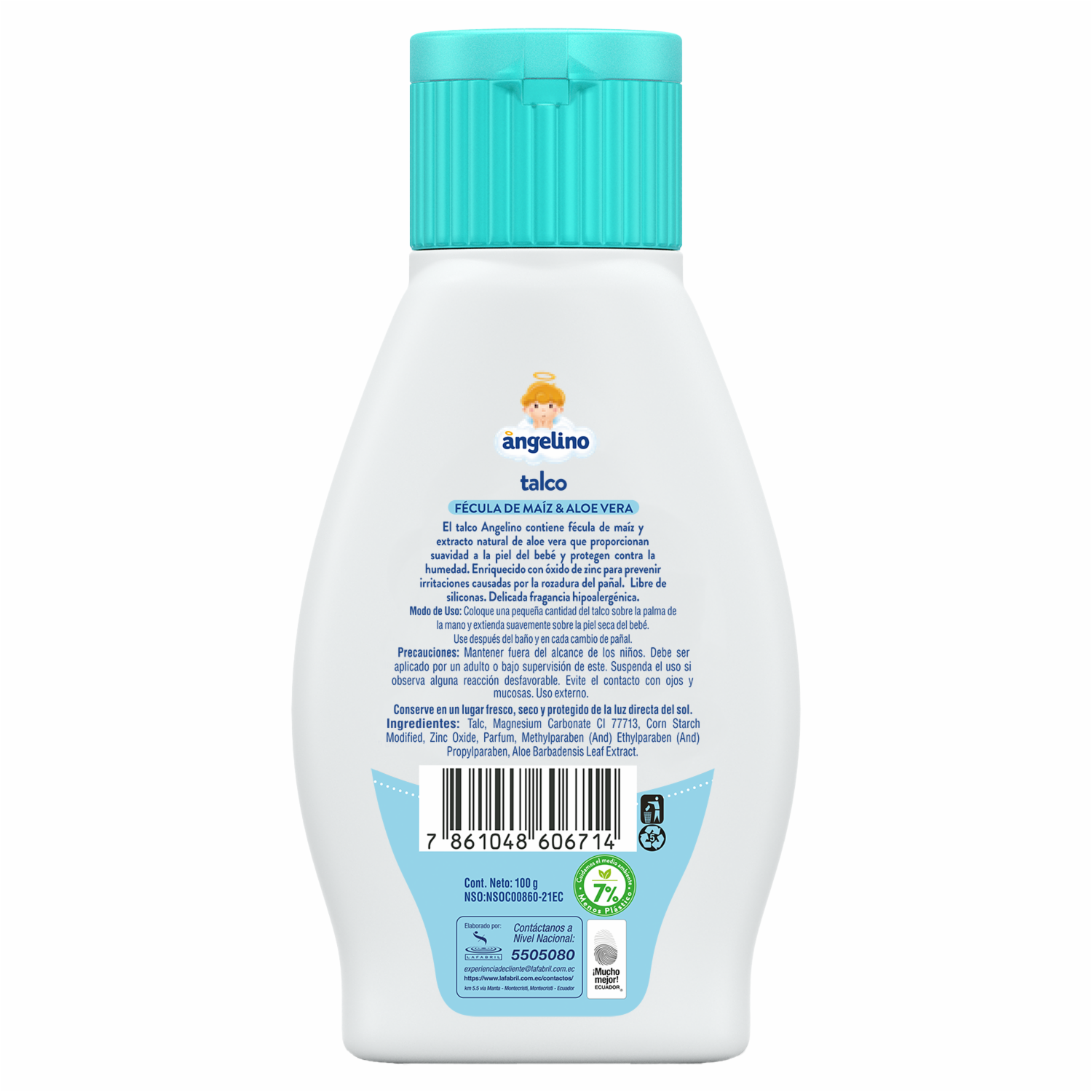 Talco Corporal Con Aloe Vera ANGELINO 100 G - Imagen 4