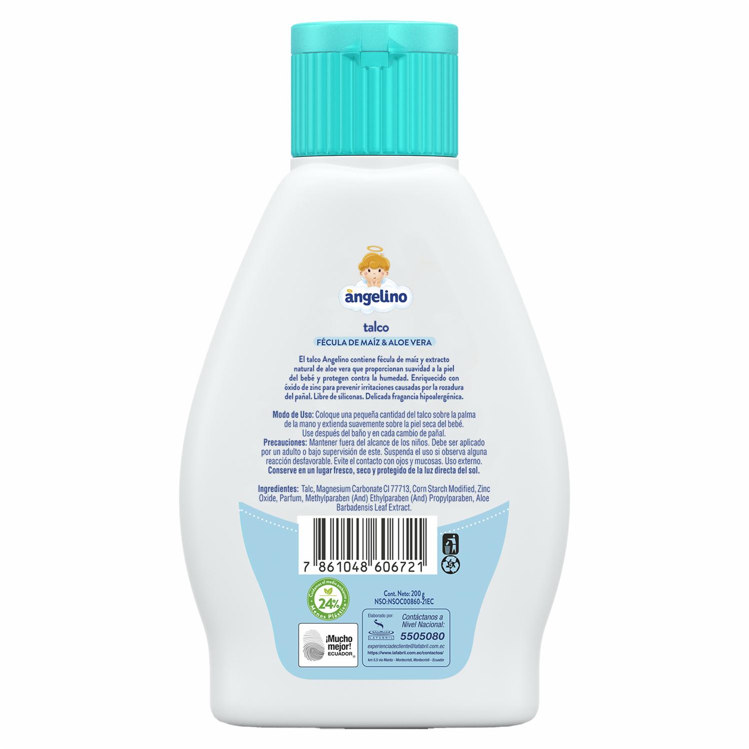 Talco Corporal Con Aloe Vera ANGELINO 200 G - Imagen 3