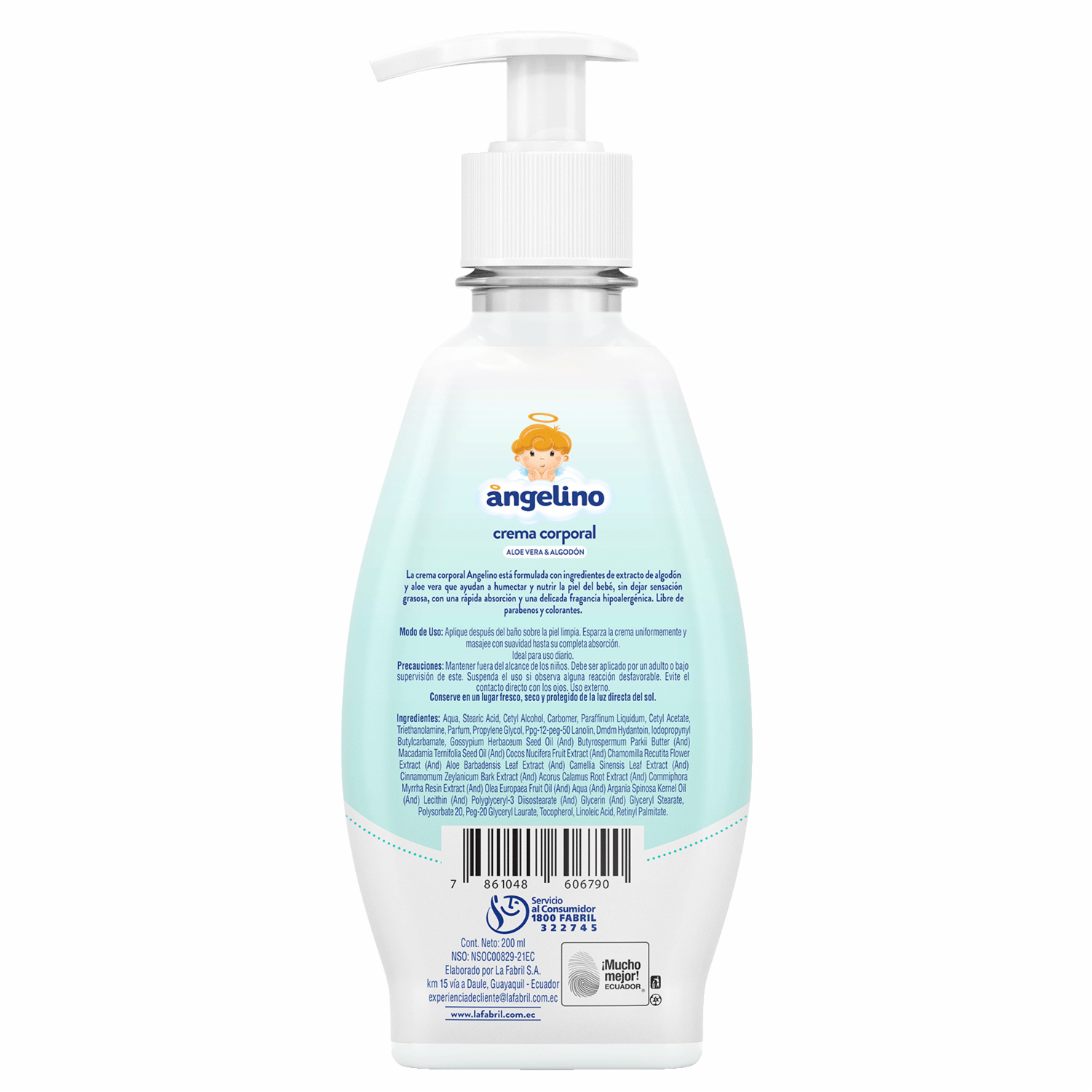 Crema Infantil Con Aloe ANGELINO 200 Ml - Imagen 2