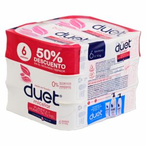 Jabón De Tocador En Barra Micelar DUET 6X90 G
