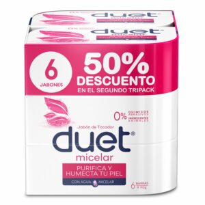 Jabón De Tocador En Barra Micelar DUET 6X90 G
