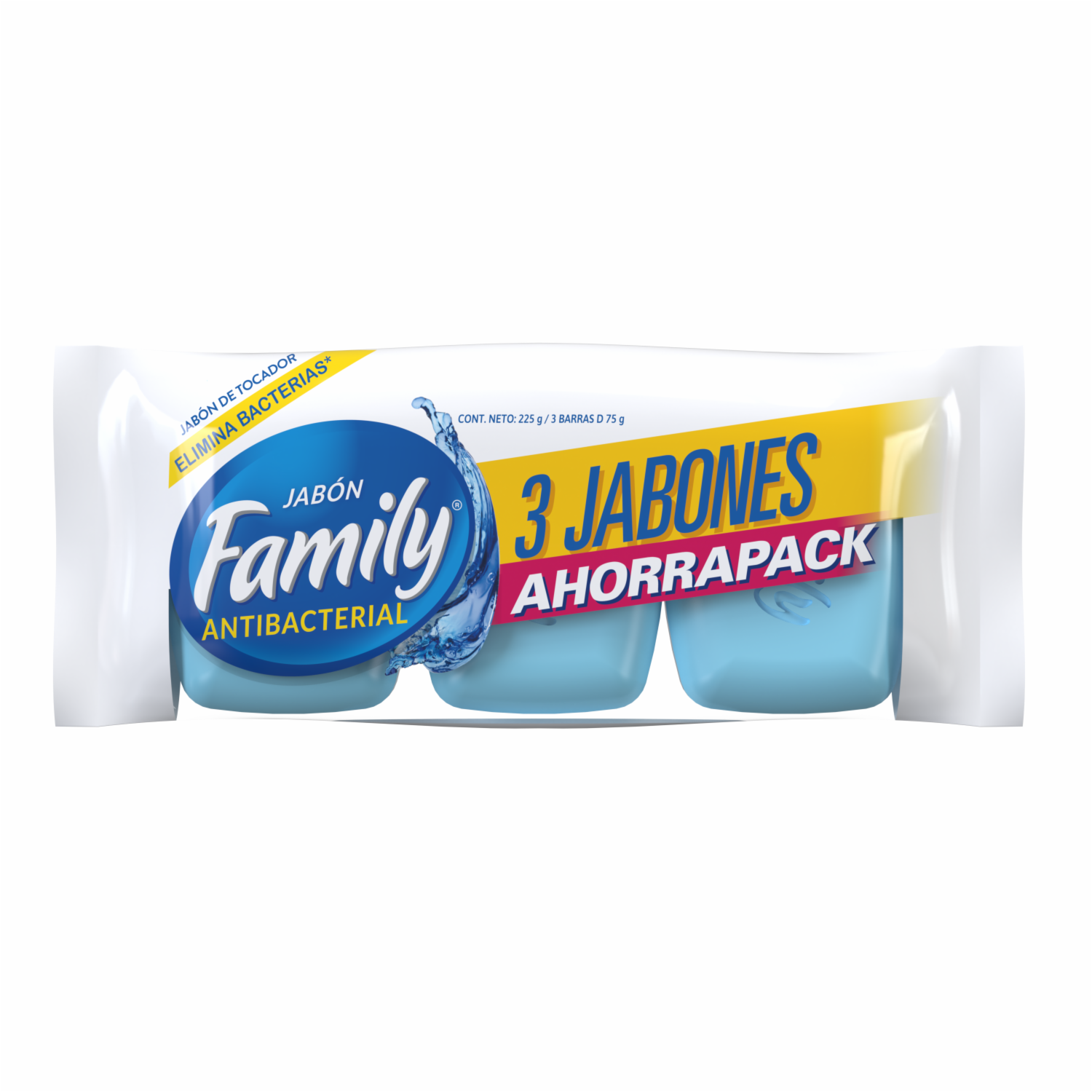 Jabón De Tocador En Barra Antibacterial FAMILY 270 G - Imagen 2