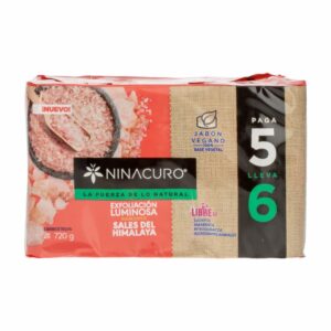 Jabón En Barra Vegano Con Sales Minerales NINACURO 6 X 120G