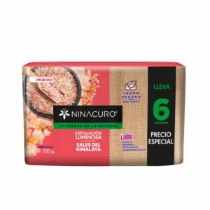 Jabón En Barra Vegano Con Sales Minerales NINACURO 6 X 120G