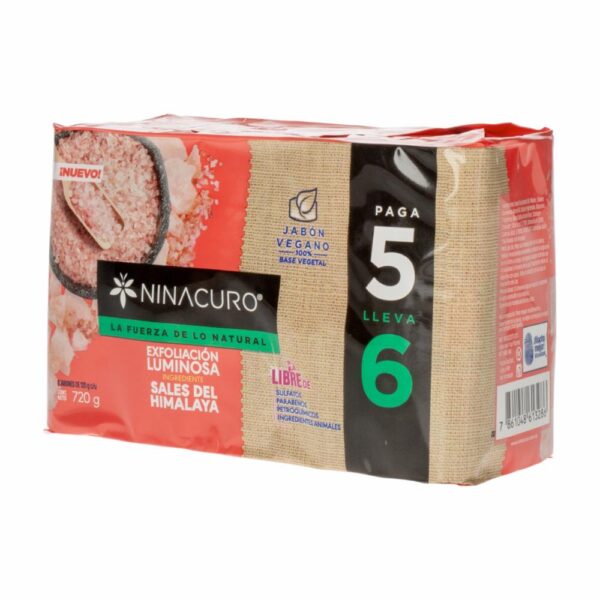 Jabón En Barra Vegano Con Sales Minerales NINACURO 6 X 120G - Imagen 3