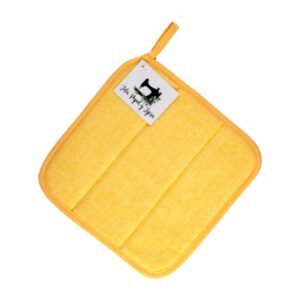 Agarradera De Ollas Cuadrado Amarillo HECHO AQUÍ 21 X 21 Cm
