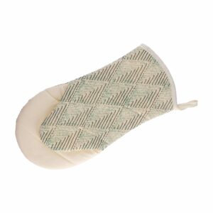 Guante Para Cocina Especial Rombos Y Rayas Verde Menta HECHO AQUÍ 33 X 16 Cm
