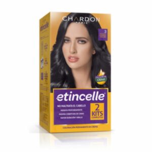 Tinte Coloración N° 3 Castaño Oscuro 2 Tubos ETINCELLE 50 G