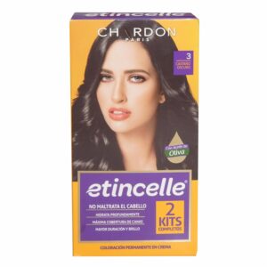 Tinte Coloración N° 3 Castaño Oscuro 2 Tubos ETINCELLE 50 G