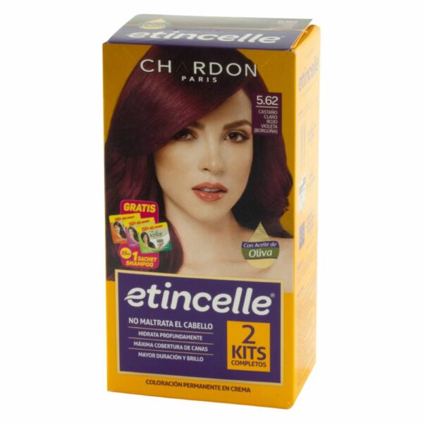Tinte Coloración N° 5.62 Castaño Claro Rojo Violeta 2 ETINCELLE Unidad