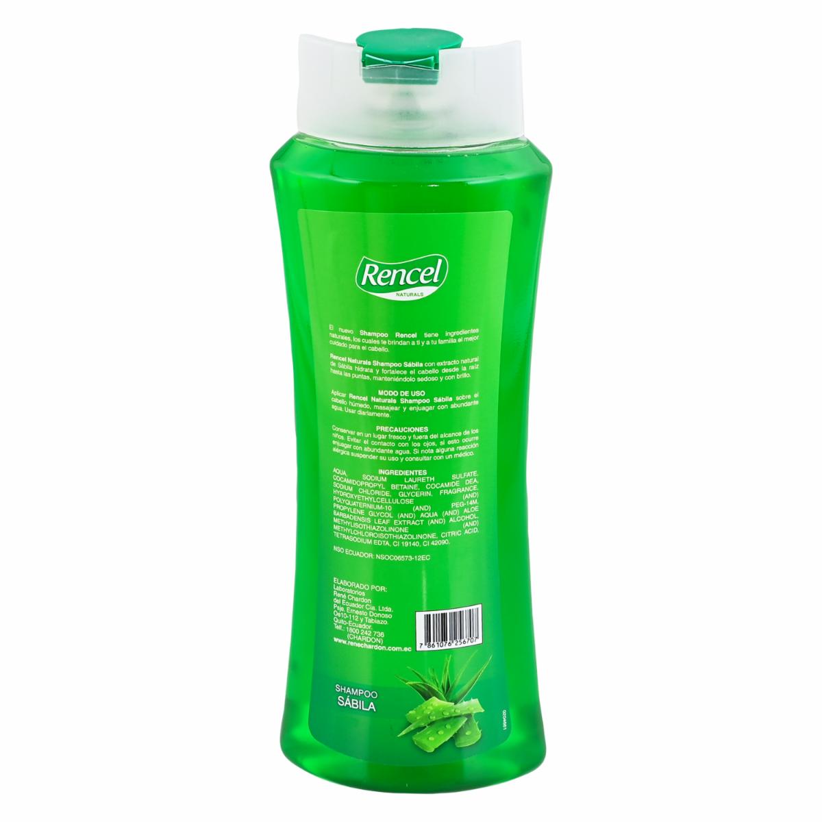 Shampoo De Cabello De Sábila RENCEL 1000 Ml