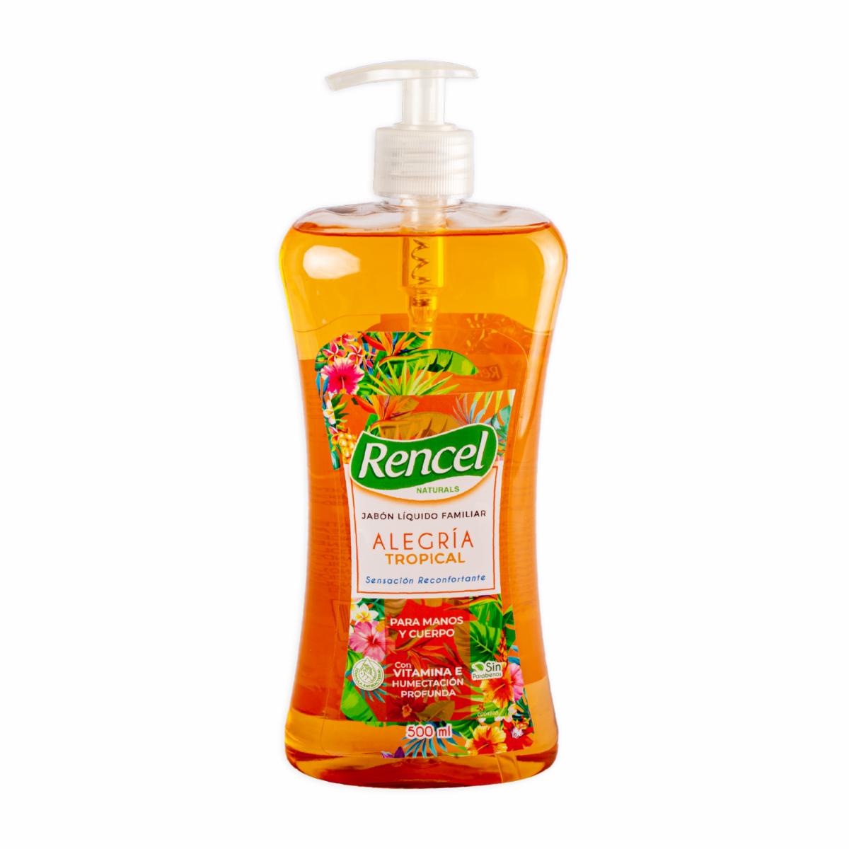 Jabón Líquido Antibacterial Alegría Tropical RENCEL 500 Ml