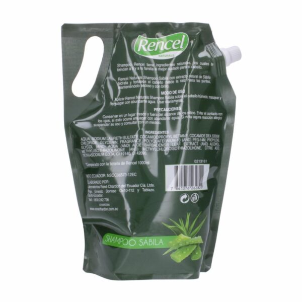 Shampoo Para Cabello De Sabila Hidrtatacion Profunda RENCEL 1000 Ml - Imagen 2