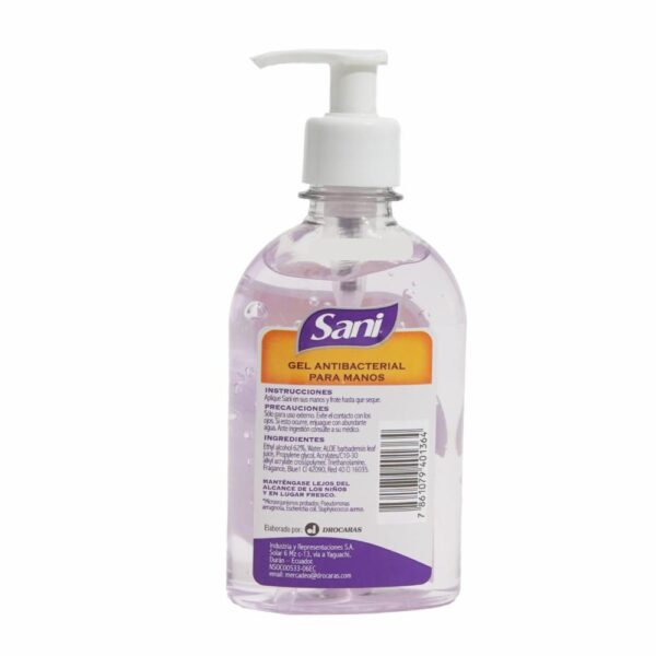 Gel Antibacterial De Manos Original SANI 250 Ml - Imagen 2