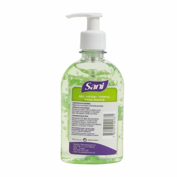 Gel Antibacterial Con Aloe Vera SANI 250 Ml - Imagen 2
