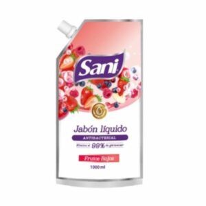 Jabón Liquido Antibacterial Frutos Rojos SANI 1000 Ml