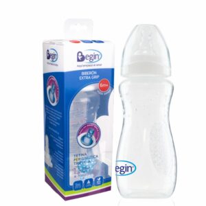 Biberón Para Bebés Extra Grip Con Tetina Peristáltica 0-6 M BEGIN 5 Oz