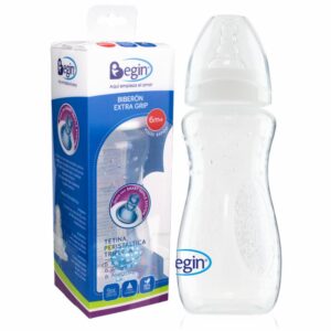 Biberón Para Bebés Extra Grip Con Tetina Peristáltica 0-6 M BEGIN 9 Oz