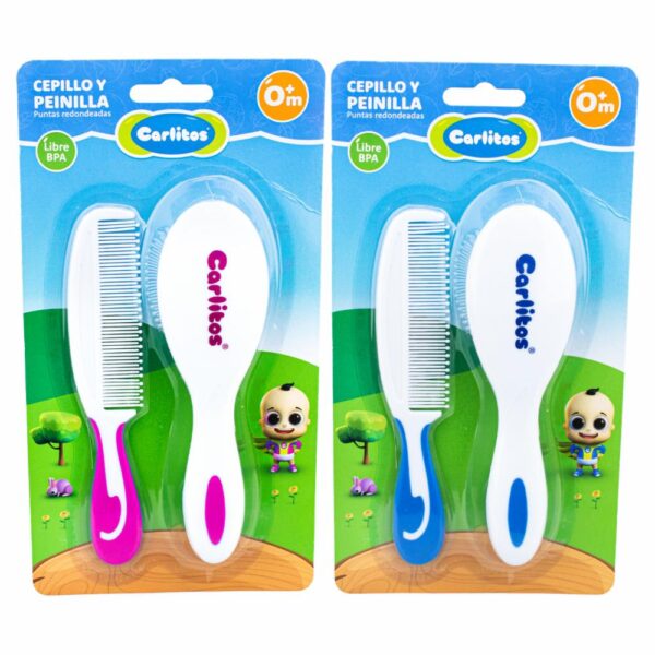 Cepillo Y Peinilla De Puntas Redondas Libre De BPA CARLITOS 0 M +