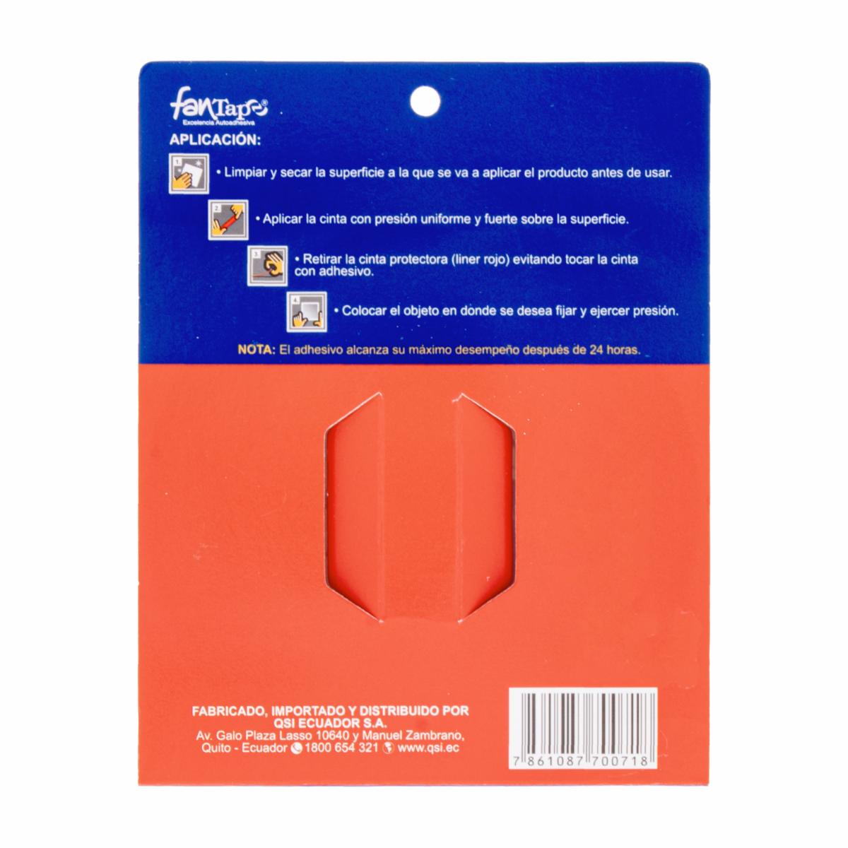 Cinta Adhesiva Doble Faz Espuma Negra 5Mx12Mx1M FANTAPE Unidad - Imagen 2