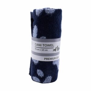 Toalla Para Mascota Cani Pequeña Azul Celeste Diseño Patitas CANI Unidad