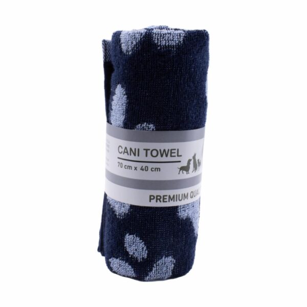Toalla Para Mascota Cani Pequeña Azul Celeste Diseño Patitas TEXTILES MAR Y SOL Unidad
