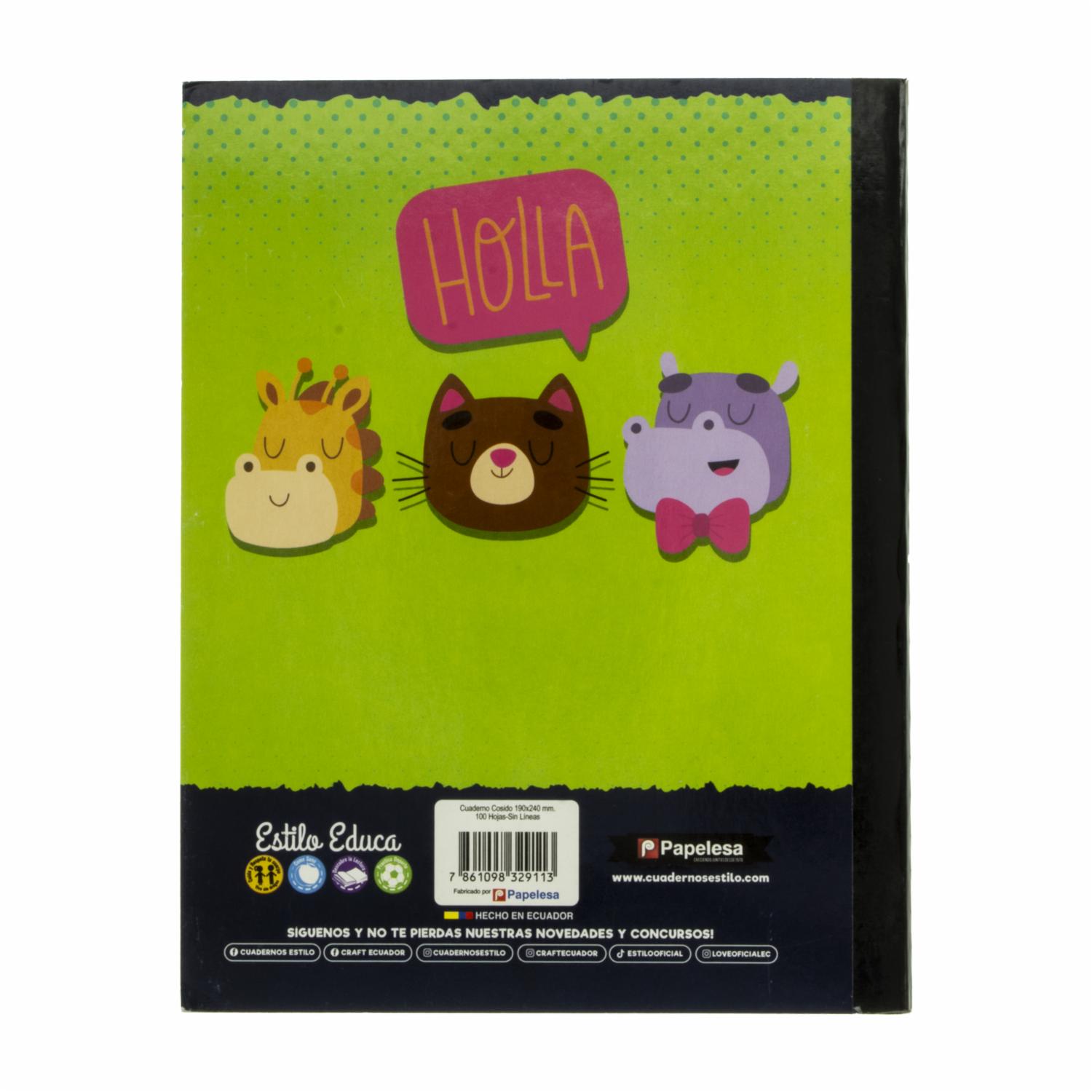 Cuaderno Cosido Sin Líneas Surtido ESTILO 100 Hojas