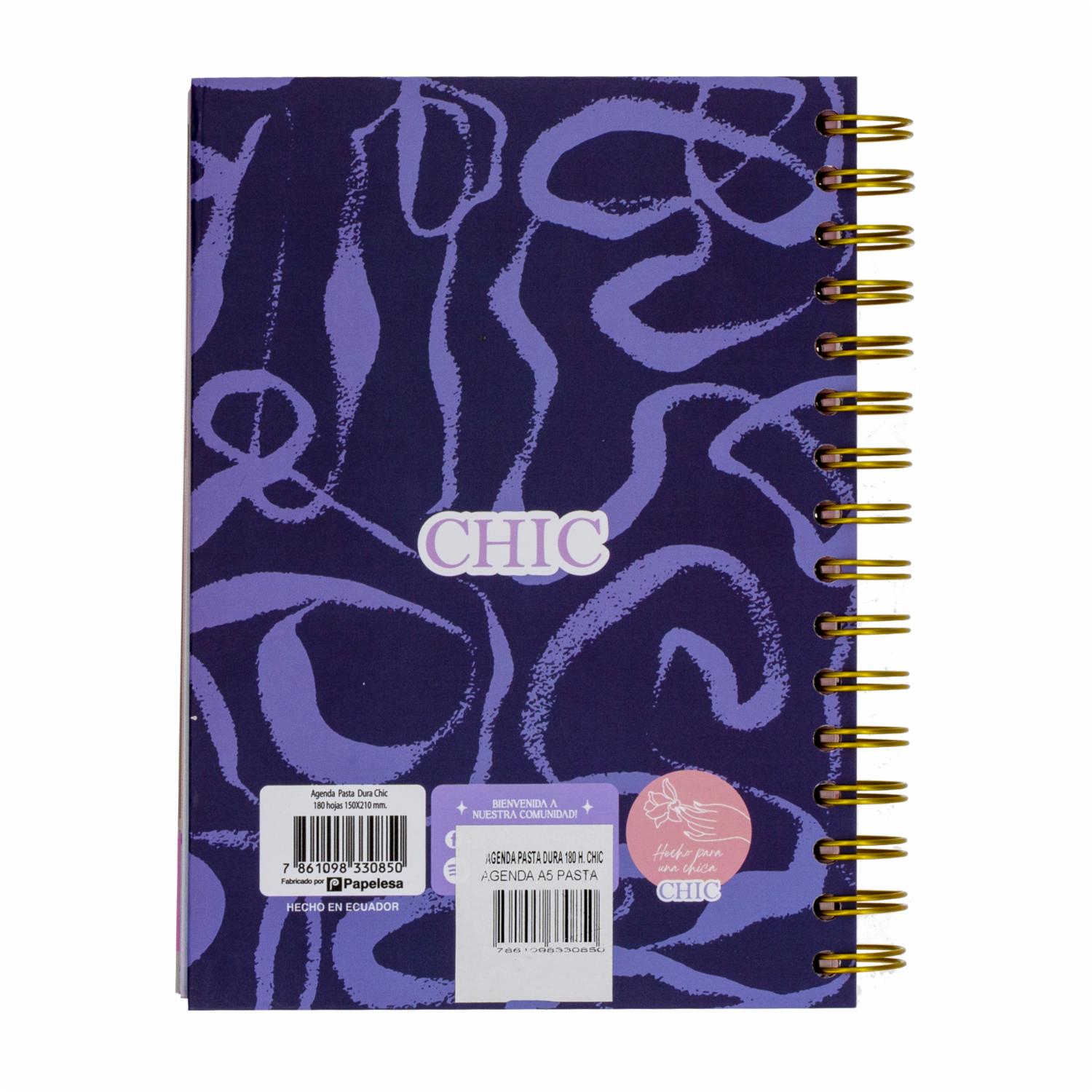 Agenda Pasta Dura 180 Hojas Chic CHIC A5 - Imagen 2