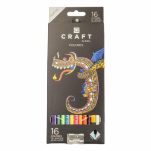 Lápices De Colores Craft 10Nr Largos Triangular ESTILO 16 Colores