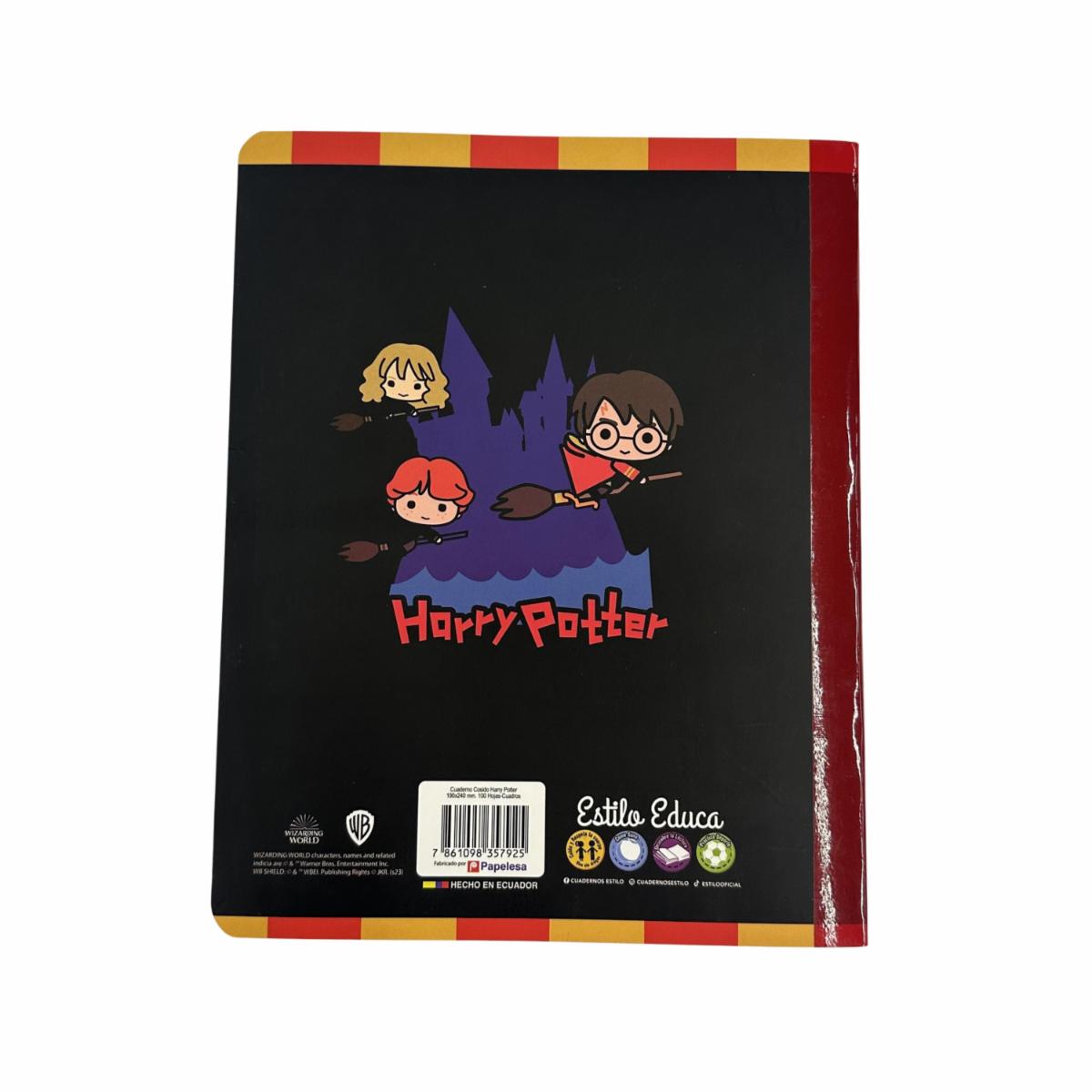 Cuaderno Cosido De Cuadros Con Diseño De Harry Potter ESTILO 100H