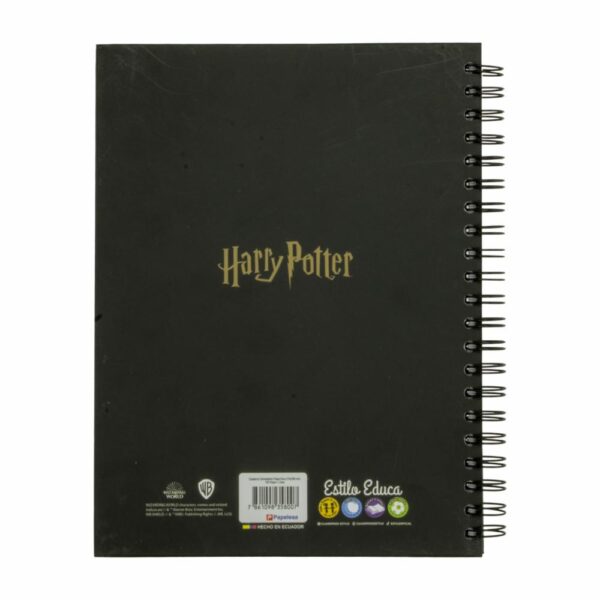 Cuaderno De 1 Línea Con Diseño De Harry Potter De Pasta Dura ESTILO 100H - Imagen 2